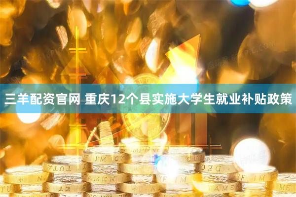三羊配资官网 重庆12个县实施大学生就业补贴政策