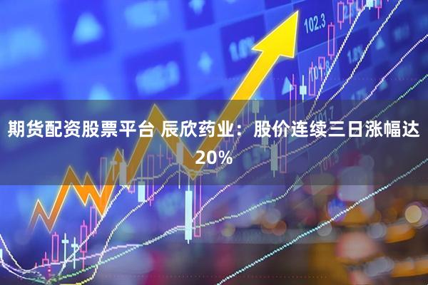期货配资股票平台 辰欣药业：股价连续三日涨幅达20%